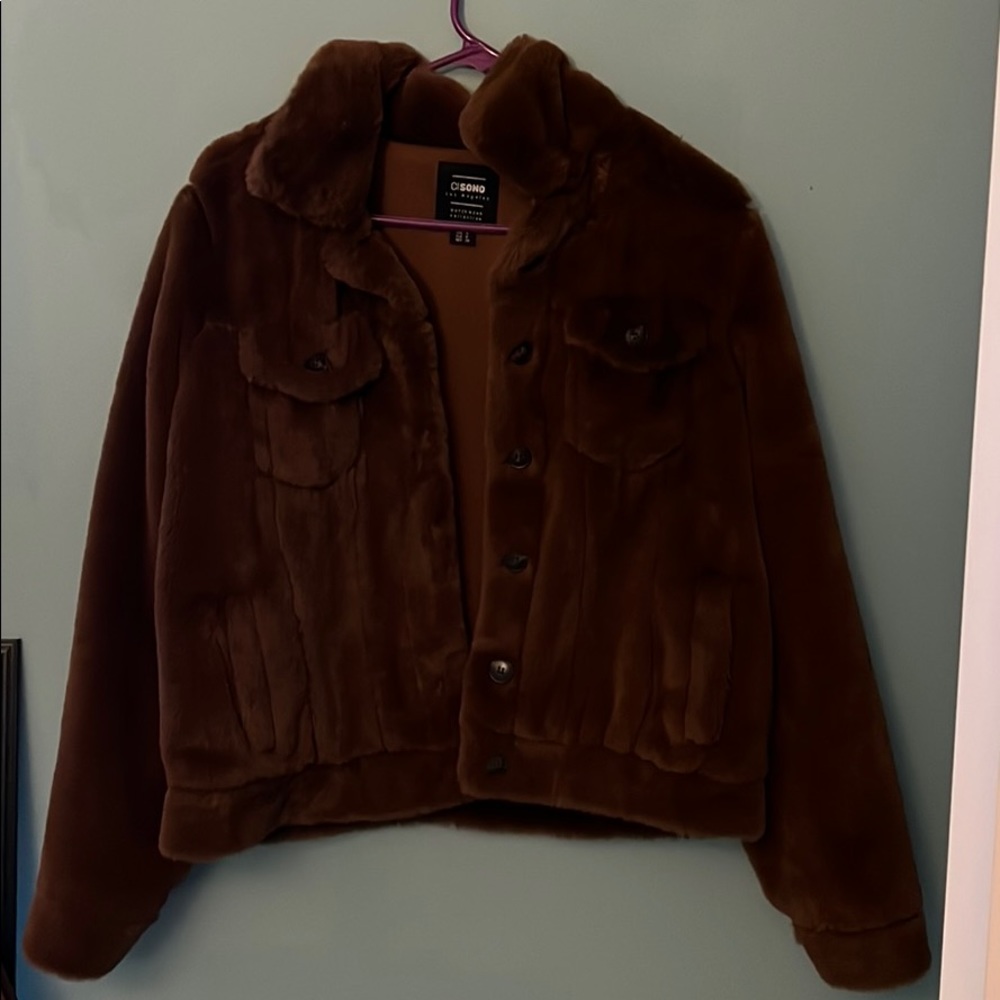 Brown Fuzzy Teddy Bear Fall/Winter Jacket